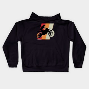 Retro Motocross Design Kids Hoodie